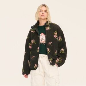 Floral Black Teddy Jacket